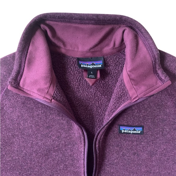 Patagonia Women’s Better Sweater 1/4 Zip Fleece Jacket Plum Purple Size L - Picture 3 of 8